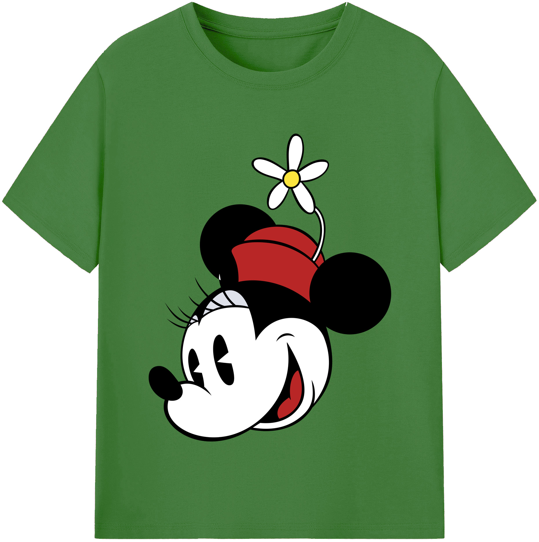 （画像用） ミッキーマウス Mickey Mouse レディースカジュアルプリントTシャツ（綿100％）